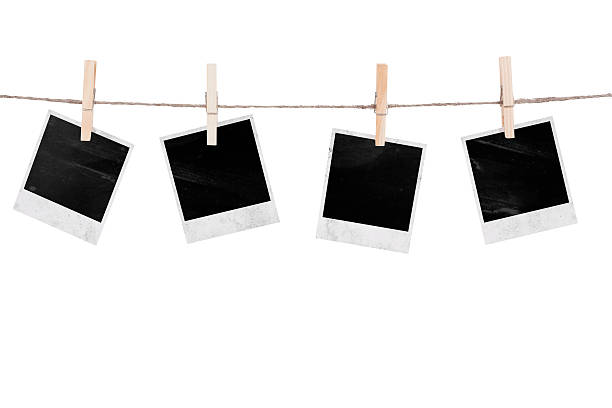 istock Blank instant photo hanging on the clothesline 183172034