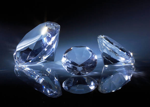 istock Shiny diamonds jewel on dark blue 183172052