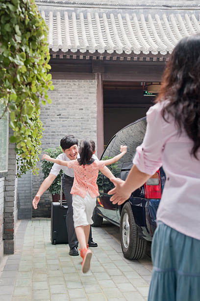 Daughter Running to Hug Her Father