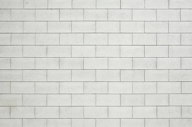 Concrete Block wall stock photo