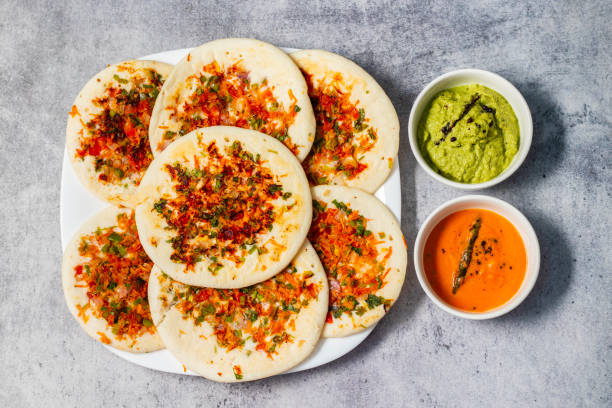 istock famous south Indian food Uthappam with chutney. 1831760249