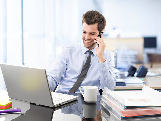 istock Businessman on phone 183176275