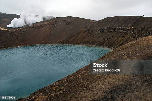 Iceland Viti Crater Of Krafla Volcano On Lake Myvatn Stock Photo - Download Image Now