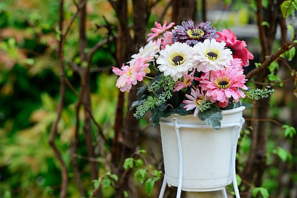 istock Artificial flower in the bucket 183177559