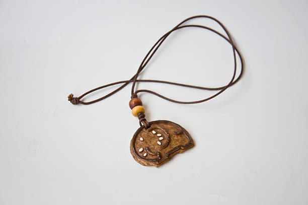 istock Necklace from wood 183177682