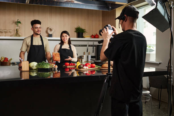 istock Food Bloggers Making Content on Set 1831823834