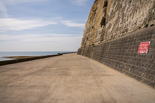 The Undercliff walk, a footpath in Peacehaven, East Sussex, England