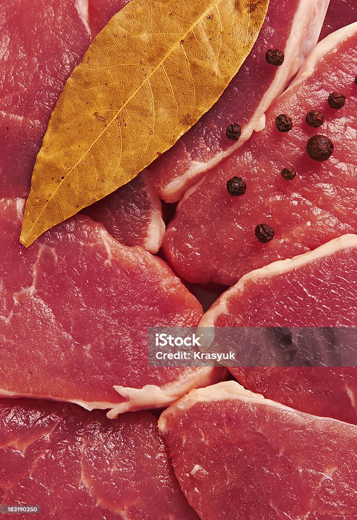 Pedaço de carne crua fresca - Foto de stock de Almoço royalty-free