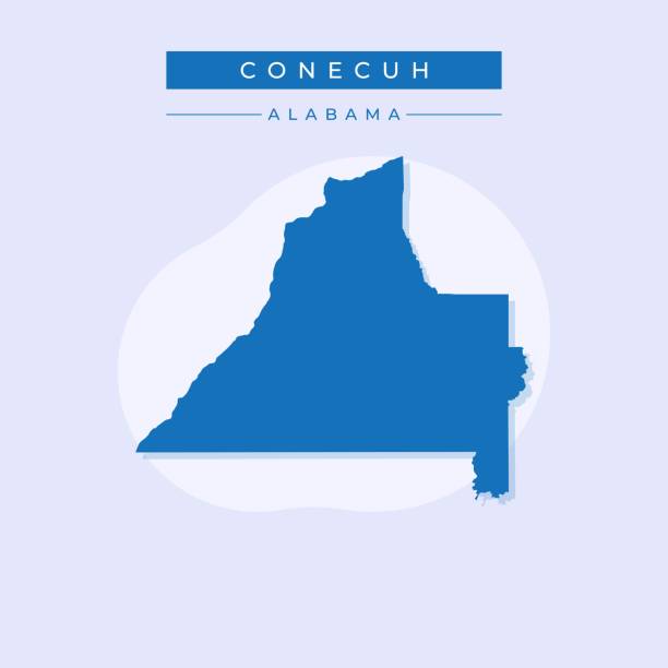 Vector Vector Of Conecuh Map Alabama Stock Vector Vector Of Conecuh Map Alabama 