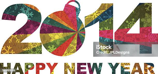 Happy New Year 2014 Numerals Vector Illustration Stock Illustration - Download Image Now - 2014, Celebration, Christmas