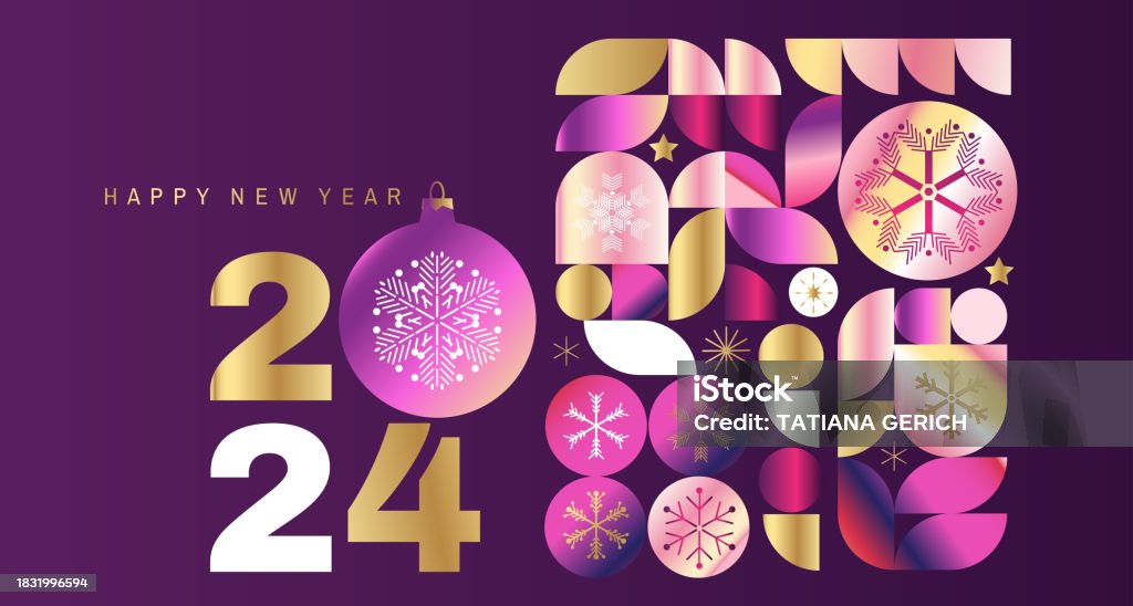 Merry Christmas And Happy New Year 2024 Holiday Template Golden Design best-photo-christmas-cards-2024-free-hannah-zonnya