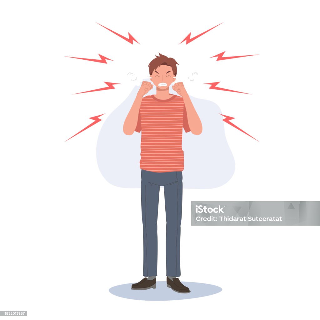 Aggressive Anger Furious Very Angry Person Stock Illustration ...