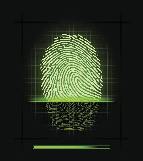illustrations, cliparts, dessins animés et icônes de lecteur d'empreintes digitales - fingerprint scanner