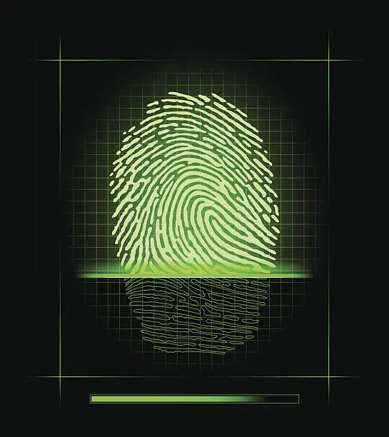 Vector illustration of Fingerprint scanner