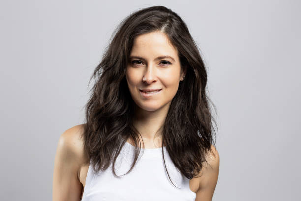 istock Portrait of a charming young woman, studio shot 1832097331