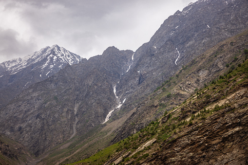 Majestic mountain peaks of the greater Himalayas, en route Manali to Leh, Himachal Pradesh