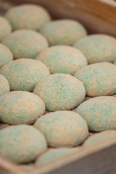 istock Green tea mochi rice ball. 1832127490