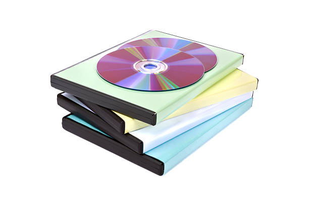 dvd ケースおよびディスク - dvd stack cd movie ストックフォトと画像
