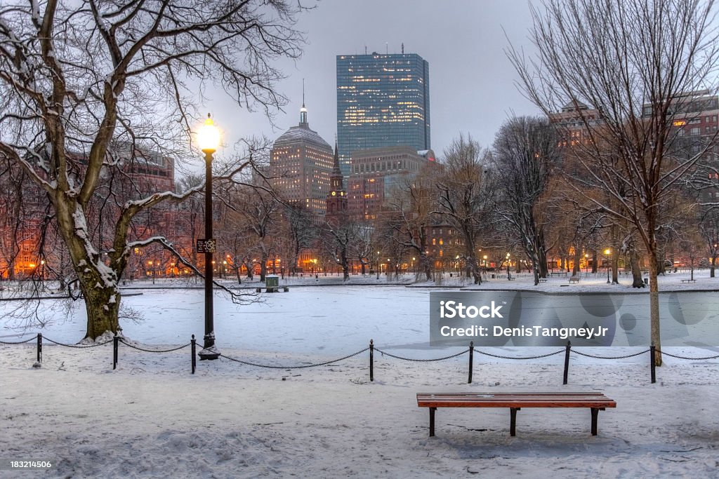 Hiver à Boston - Photo de Neige libre de droits