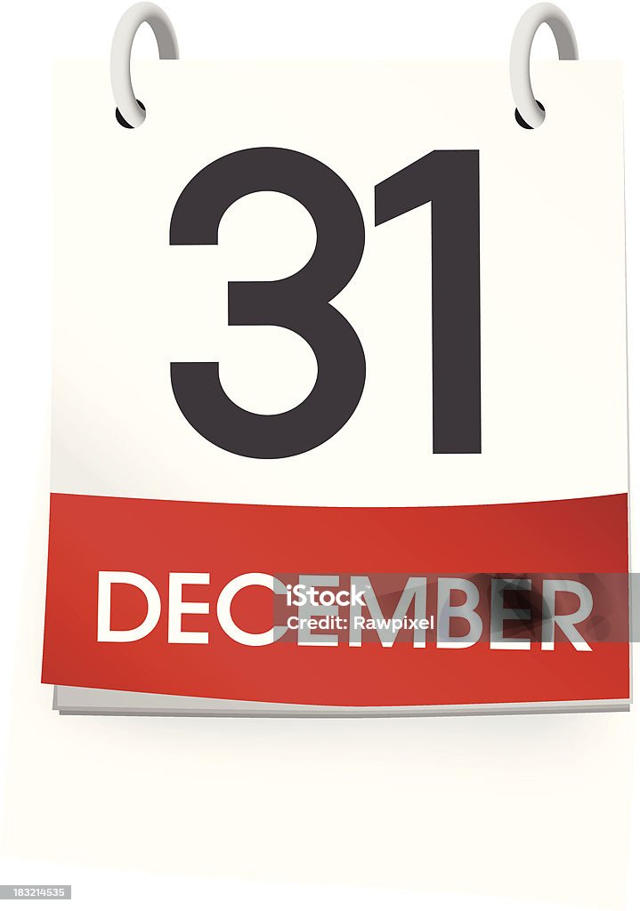 Vetor de 31 de dezembro de calendário - Vetor de 2013 royalty-free
