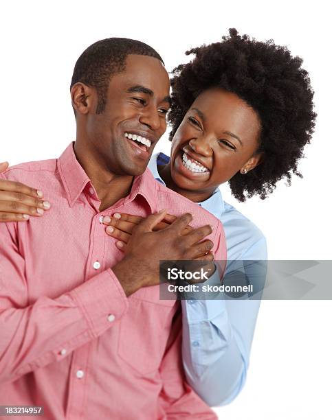 Photo libre de droit de Couple Afroaméricain En Amour banque d'images et plus d'images libres de droit de Face à face - Face à face, Fond blanc, Tous types de couple