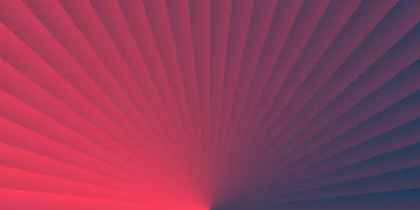 Vector illustration of Abstract design with Light rays and Red circular gradient - Trendy background