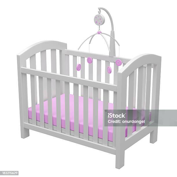 유아용 에미리 아기 침대에 대한 스톡 사진 및 기타 이미지 - 아기 침대, 모빌, 흰색 배경