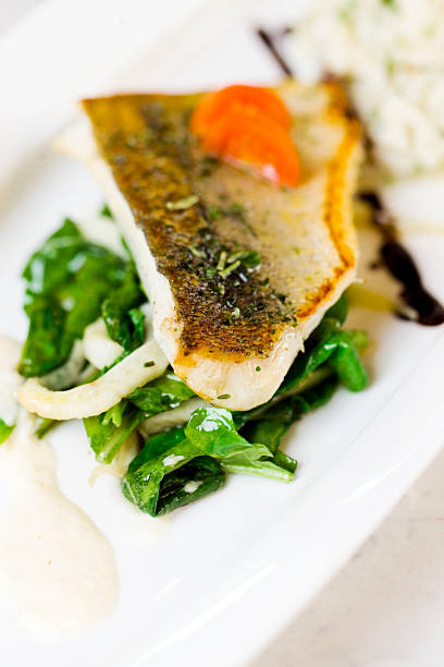 istock Gourmet cuisine - Grilled sander fillet 183215700