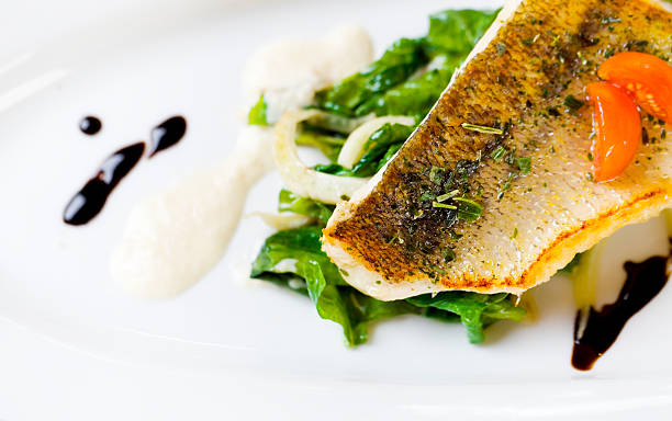 istock Gourmet cuisine - Grilled sander fillet 183215971