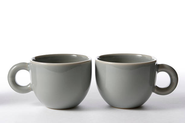 istock Isolated shot of two espresso coffee cups on white background 183216055