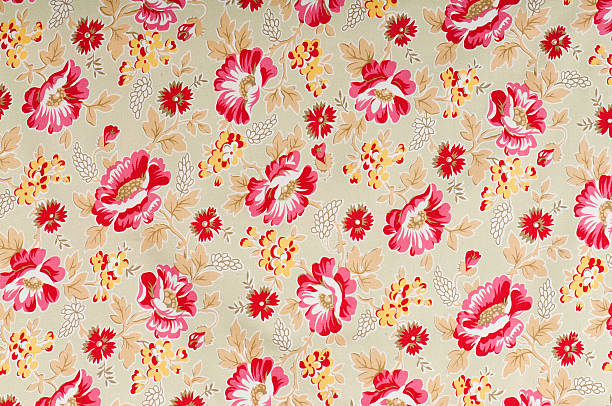 istock Simple Pleasure Medium Antique Floral Fabric 183216398