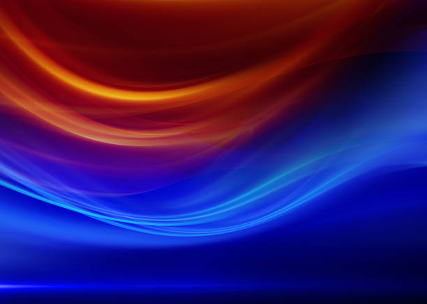 抽象的なブルーとレッドの背景テクスチャ - light beam ストックフォトと画像
