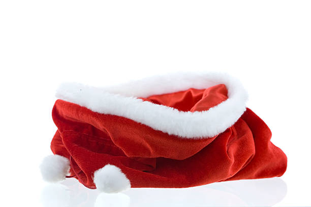 empty christmas bag empty christmas bag on white sack stock pictures, royalty-free photos & images