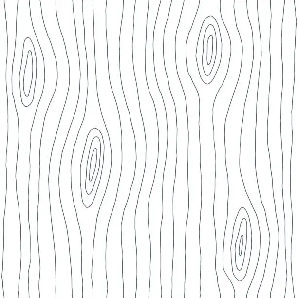 Vector illustration of Wood texture hand drawn seamless pattern