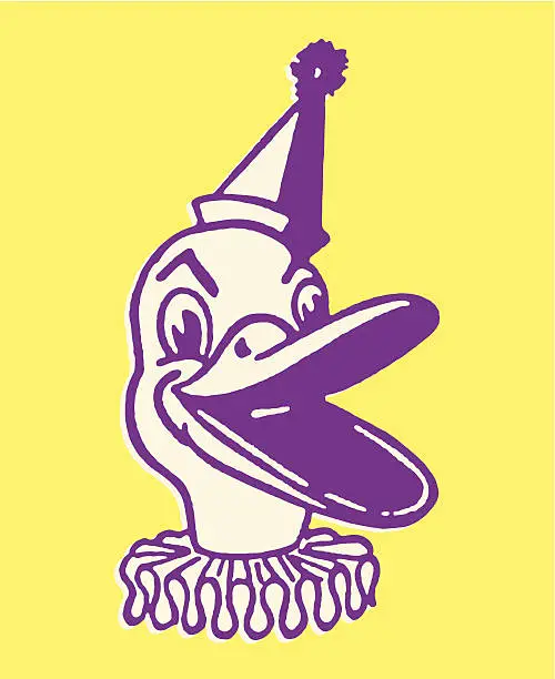 Vector illustration of Duck Clown