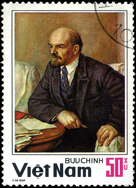 istock Vladimir Lenin vintage postage stamp 183217278