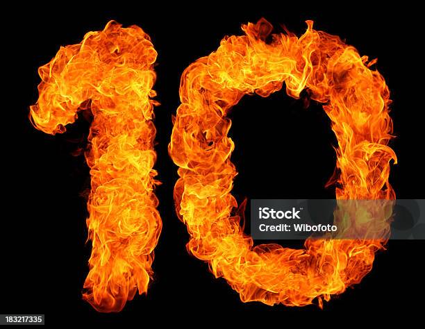 Quema De 10 Foto de stock y más banco de imágenes de Fuego - Fuego, Número 10, Aniversario