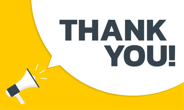 istock Thank you speech bubble text with a megaphone or loudspeaker icon. Message banner, card or poster concept. Vector illustration. 1832174941