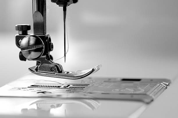 sewing machine sewing machine in black and white sewing machine stock pictures, royalty-free photos & images