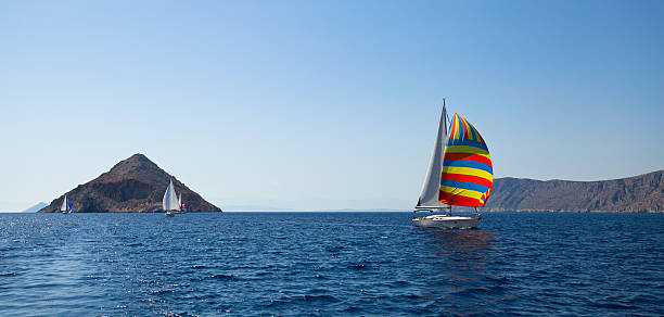 istock Cruise sailing of luxury yachts. 183218025