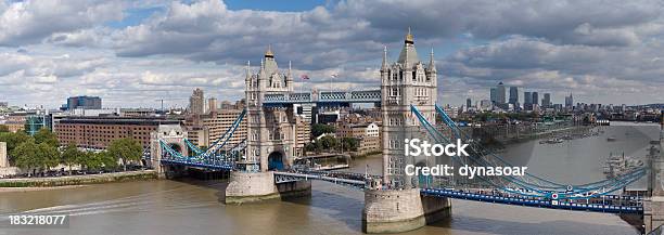 Panorama London Tower Bridge Stockfoto und mehr Bilder von Ansicht aus erhöhter Perspektive - Ansicht aus erhöhter Perspektive, Architektur, Außenaufnahme von Gebäuden
