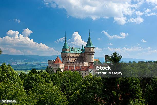 Fairytale Castle In Europe Stock Photo - Download Image Now - Castle, Slovakia, Moat