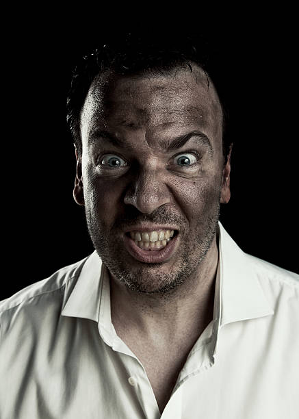istock Low key portrait of dirty man 183218763