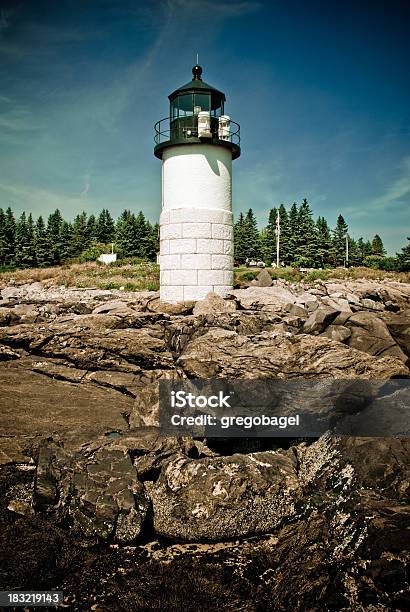 Marshall Point Lighthouse In Port Clyde Maine Stock Photo - Download Image Now - Lighthouse, Maine, American Culture
