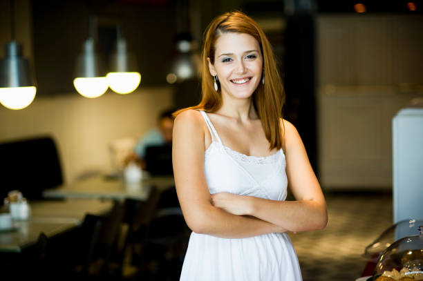 istock Beautiful woman at the Restaurant 183220028