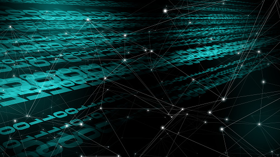 Binary Code Machine Learning Binary Code Connected Lines Of Cyber Security And Machine Learning In ...