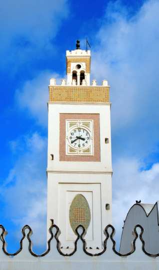Algiers, Algeria:minaret of El Jedid mosque - Martyrs square - photo by M.Torres