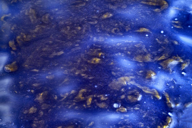 istock Abstract fluid art background blue and yellow colors. 1832247026