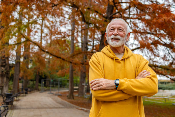 istock Senior man on a workout in the public park 1832267747