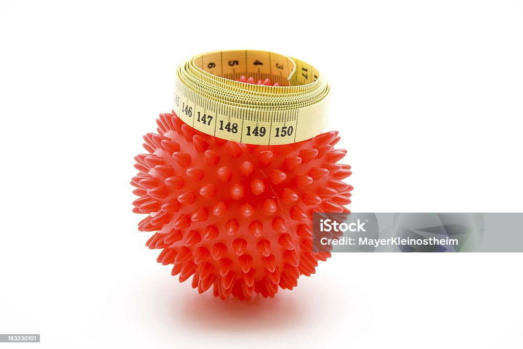 Sting bola e fita de medição de Massagem nas Mãos - Royalty-free Amarelo Foto de stock